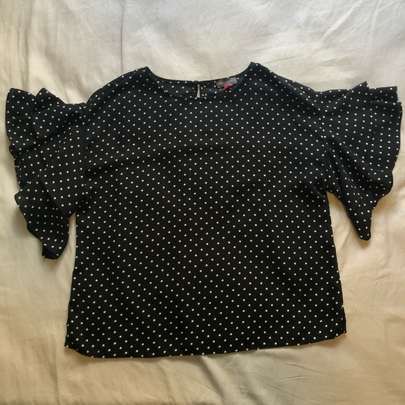 Polka Dot Cropped Blouse - Picture 1 of 4